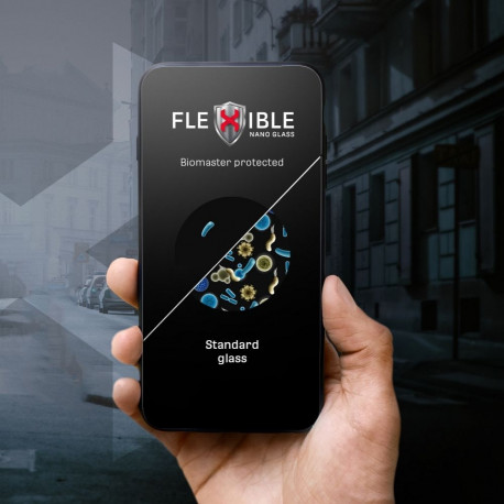 Hybrid glass to iPhone 15 PRO MAX Forcell Flexible 5D black