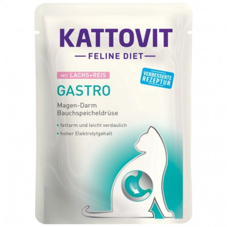 KATTOVIT Feline Diet Gastro lõhega riisiga märg kassitoit 85g