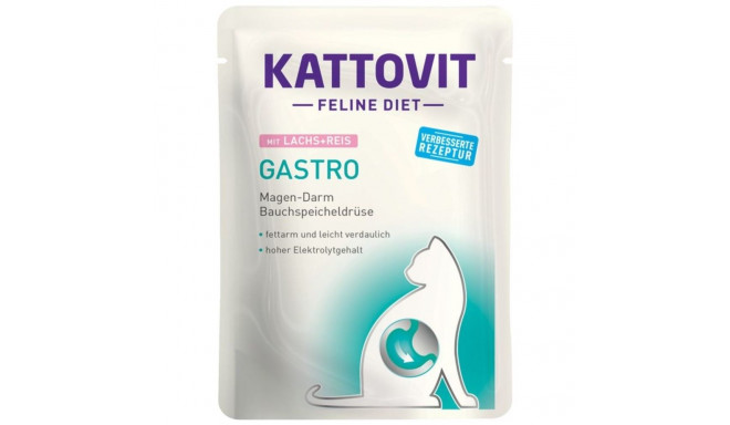 KATTOVIT Feline Diet Gastro Salmon with rice - wet cat food - 85g