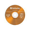 VERBATIM CD-RW 80 min. / 700 MB 8-12x 5-pack slim jewelcase DataLife Plus Colour