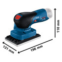 Bosch cordless orbital sander GSS 12V-13 Professional solo (blue/black, without battery and charger)