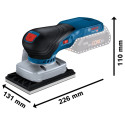 Bosch cordless orbital sander GSS 18V-13 Professional solo (blue/black, without battery and charger)