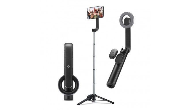 Selfi-statiiv, Selfie Stick Tripod MagFit, must, bluetooth, MagSafe magnetkinnitusega, S570W, Spigen