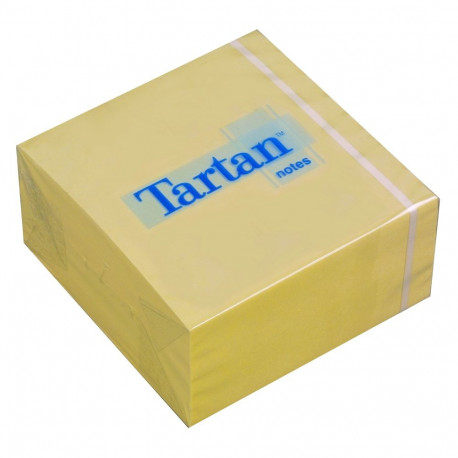 Märkmekuup 76x76mm TARTAN kollane 400 lehte