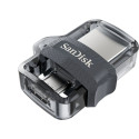 SanDisk Ultra Dual m3.0 USB flash drive 32 GB USB Type-A / Micro-USB 3.2 Gen 1 (3.1 Gen 1) Black, Si