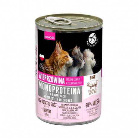 PET REPUBLIC monoproteiin sealihaga kastmes märg kassitoit 400g