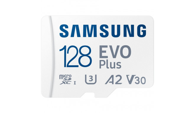 Samsung mälukaart microSDXC 128GB EVO PLUS UHS-I U3 + adapter