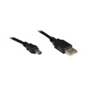 "GoodConnections USB 2.0 A > Mini-B 5-pin(ST-ST) 1m Adapterkabel Schwarz"