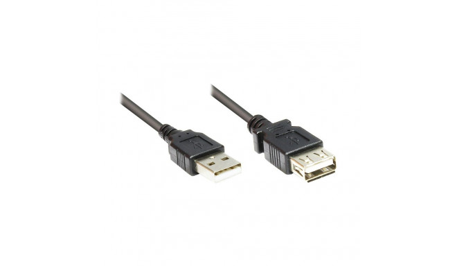 "GoodConnections USB-A 2.0 (ST-BU) 1,8m Verlängerungskabel Schwarz"