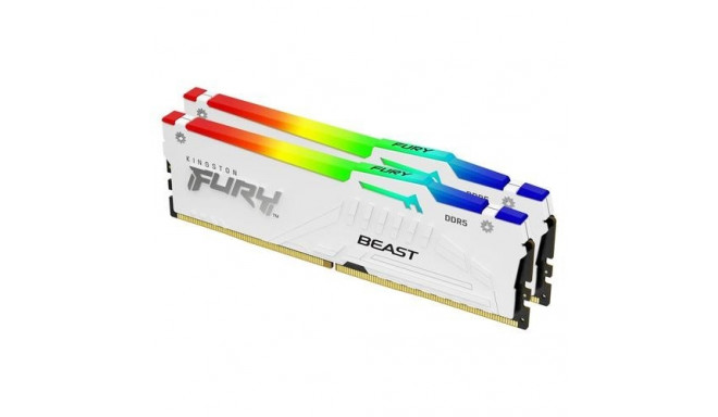 Kingston Technology FURY Beast 32GB 6000MT/s DDR5 CL30 DIMM (Kit of 2) White RGB EXPO