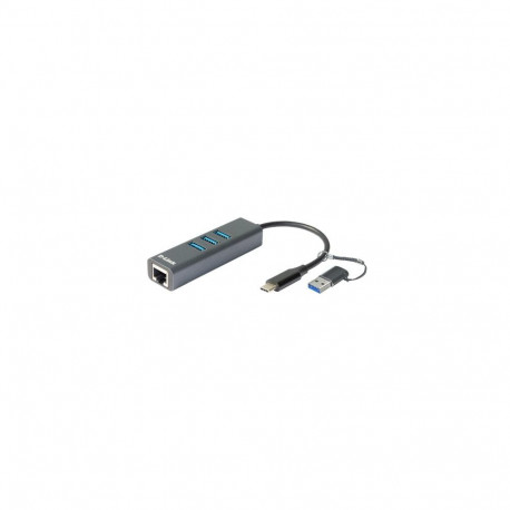 D-Link adapter USB-C/USB – Gigabit Ethernet 3 USB 3.0 pordiga