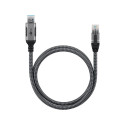 "Goobay USB-A 3.0 > RJ45 (ST-ST) 3m Ethernet-Kabel Schwarz-Silber"