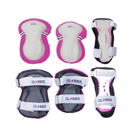 GLOBBER elbow and knee pads PROTECTIVE JUNIOR  DEEP PINK XS RANGE B ( 25-50KG ),541-110 | Globber