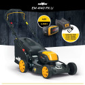 MoWox | 40V Comfort Series Cordless Lawnmower | EM 4140 PX-Li | Mowing Area 400 m² | 4000 mAh | Batt