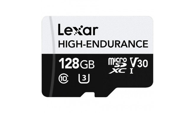 Lexar | Mälukaart | Kõrge vastupidavus | 128 GB | microSDHC | Välkmälu klass UHS-I