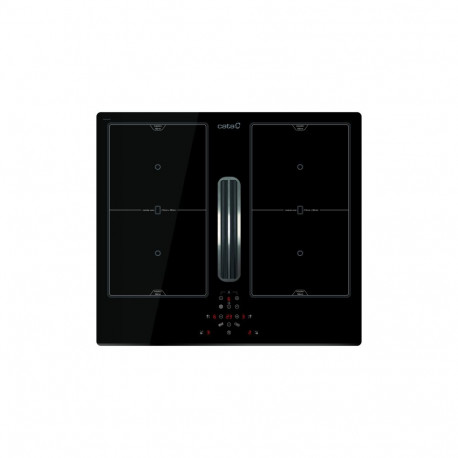 CATA | AS 600 | Induction hob with built-in hood | 59 cm | Number of burners/cooking zones 4 | Black