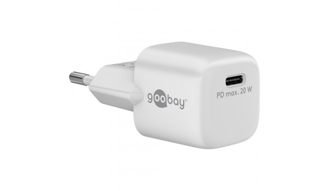 Goobay | USB-C PD GaN Fast Charger Nano (20 W), White
