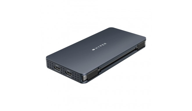 Hyper | HyperDrive Universal Silicon Motion USB-C 10-in1 Dual HDMI Docking Station | Ethernet LAN