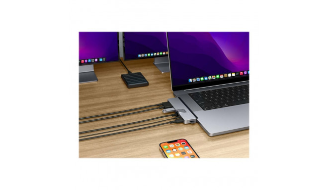 Hyper | HyperDrive DUO PRO 7-in-2 USB-C jaotur MacBook Air/Pro 2016-2020 jaoks | Etherneti LAN (RJ-4