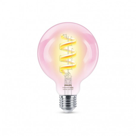 Philips Smart WiFi Filament Clear G95 470Lm | E27 | 6.3 W | RGB | Bluetooth, Wi-Fi