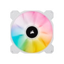 Corsair | 140mm White PWM Fan, Dual Fan Kit with Lighting Node CORE | iCUE SP140 RGB ELITE Performan