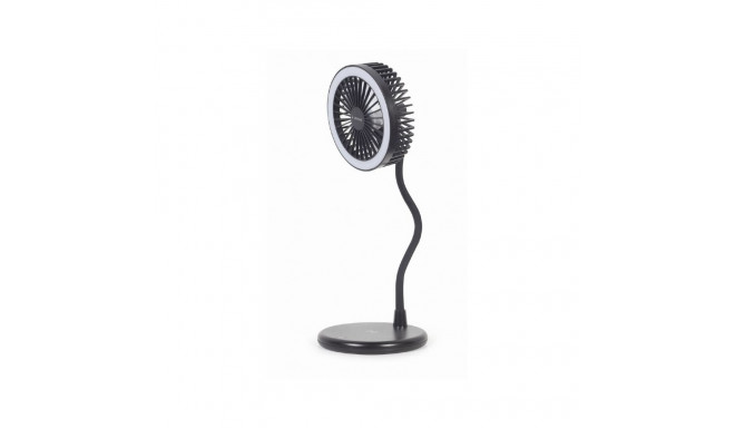 Gembird | TA-WPC10-LEDFAN-01 Desktop Fan With Lamp And Wireless Charger | N/A | Phone or tablet with