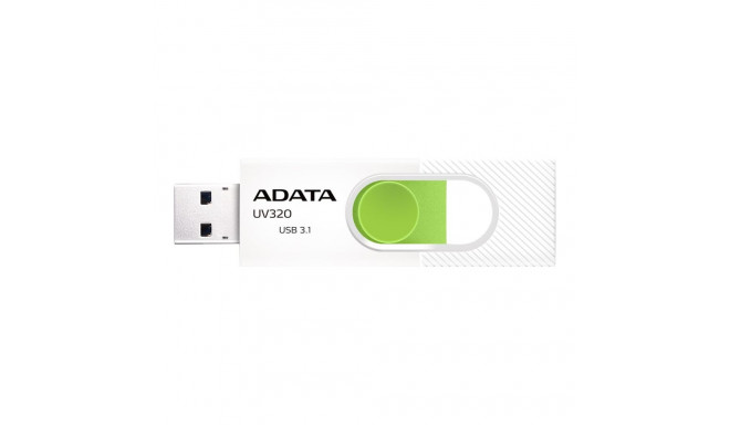 ADATA | USB Flash Drive | UV320 | 128 GB | USB 3.2 Gen1 | White/Green