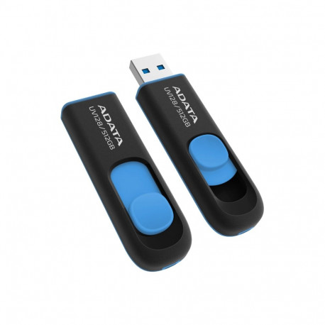 ADATA UV128 512 GB USB 3.2 Gen1 must/sinine USB mälupulk
