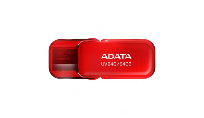 ADATA | USB Flash Drive | UV240 | 64 GB | USB 2.0 | Red