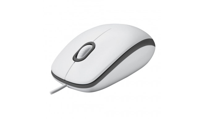 Logitech | Mouse | M100 | Wired | USB-A | White