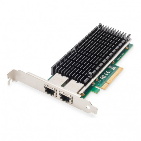 Digitus | 10Gbps Kahe Pordiga Ethernet Serveri Adapter PCIe X8, Intel X540 BT2 | DN-10163
