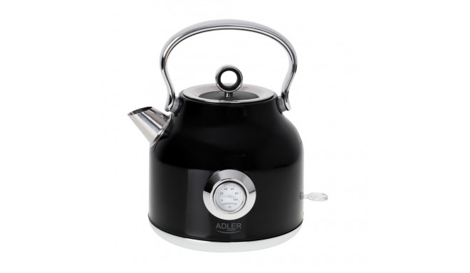 Adler | Kettle with a Thermomete | AD 1346b | Electric | 2200 W | 1.7 L | Stainless steel | 360° rot