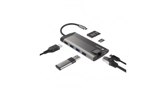 Natec | USB-C Multiport Adapter | NMP-1690 | Hall | USB Type-C | 0.15 m