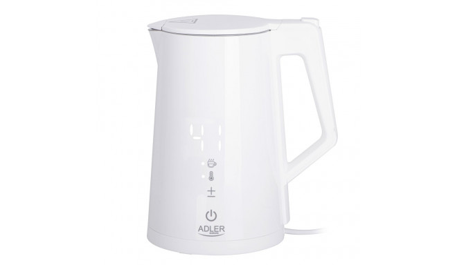 Adler | Kettle | AD 1345w | Electric | 2200 W | 1.7 L | Stainless steel | 360° rotational base | Whi