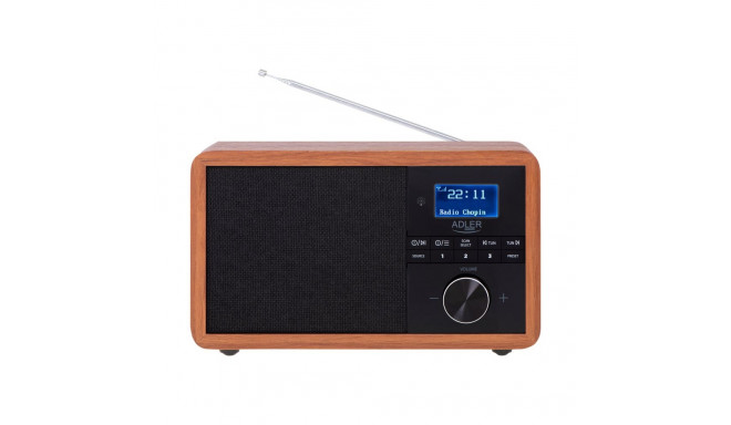 Adler | Radio DAB+ Bluetooth | AD 1184 | Alarm function | Black/Brown