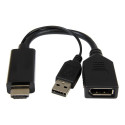 Cablexpert | Black | DisplayPort Female | HDMI Male (Type A) | Active 4K HDMI to DisplayPort Adapter