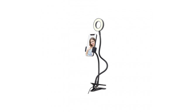 Gembird Selfie ring light with phone holder | Gembird | Selfie ring light with phone holder | LED-RI