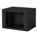 Digitus | Wall Mounting Cabinet | DN-19 07-U-SW | Black | IP protection class: IP20; Front door: Gla