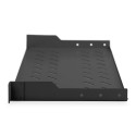 Digitus | Fixed Shelf for Racks | DN-19 TRAY-1-SW | Black | The shelves for fixed mounting can be in