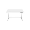 Electric Height Adjustable Desk | 72 - 121 cm | Maximum load weight 50 kg | Metal | White