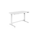 Electric Height Adjustable Desk | 72 - 121 cm | Maximum load weight 50 kg | Metal | White