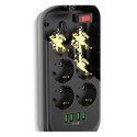 ColorWay | 10 A | Power Socket | CW-CHE64B | Mbit/s | 17 W
