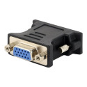 Gembird Adapter DVI-A male to VGA 15-pin HD (3 rows) female, black | Gembird
