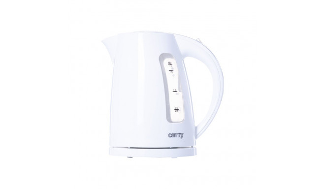 Camry | Kettle | CR 1255 | Standard | 2200 W | 1.7 L | Plastic | 360° rotational base | White