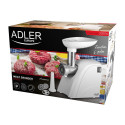 Adler AD 4803 Meat mincer, Power 800W, Bowl, Middle size sieve, Mince sieve, Poppy sieve, Plunger, S