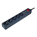 Surge Protector SPG5-C-5/ 1.5 m/ 5 Sockets/ Black