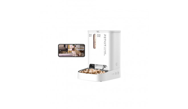 PETKIT | Feeder with Camera | P591 YumShare Dual-hopper | Capacity 2+3 L | White