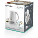 Gorenje | Kettle | K17WE | Electric | 2200 W | 1.7 L | Plastic + metal | 360° rotational base | Whit