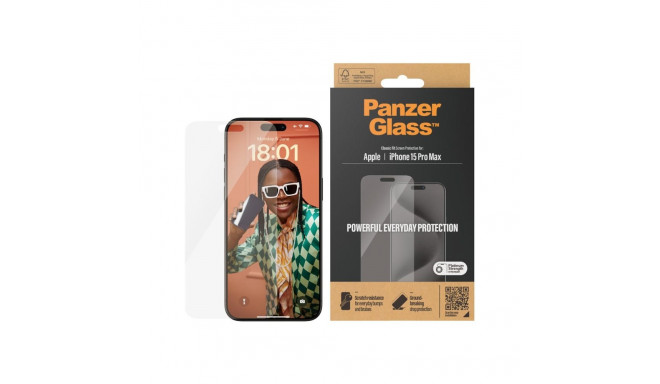 PanzerGlass ekraanikaitse Apple Phone 15 Pro Max klaas läbipaistev