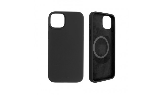 Fixed MagFlow MagSafe toega tagakaas Apple iPhone 14 Plus vedel silikoon must